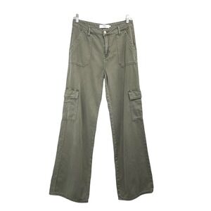 Vici‎ high rise straight leg cargo pants Size 27 green pockets military